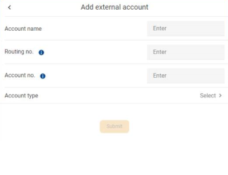 Add an external account screenshot