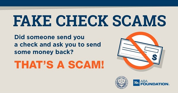 Fake check scams image