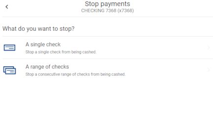 stop payments screenshot