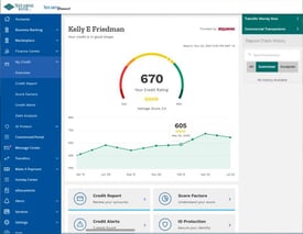 Screenshot of credit score