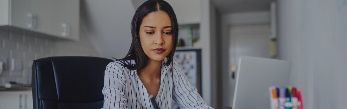 ethnic young women working from home