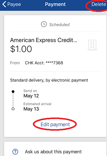 Edit payment step 3 screenshot