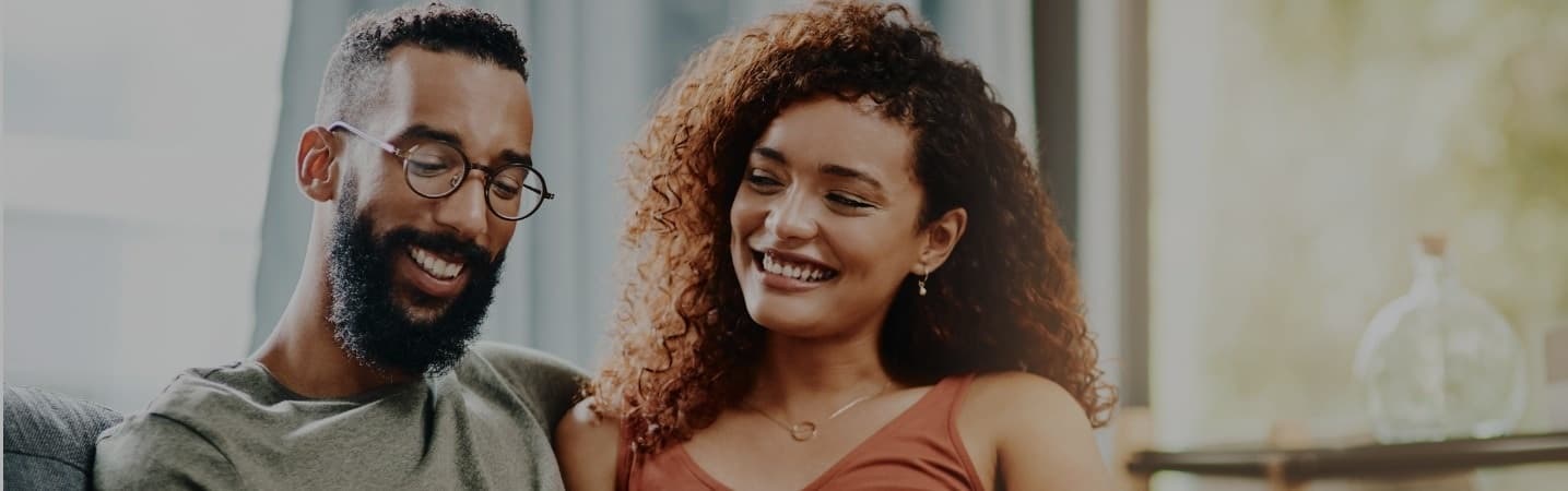 Happy young african american couple