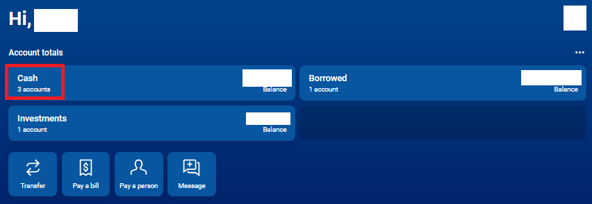 Screenshot of mycashflow step 2