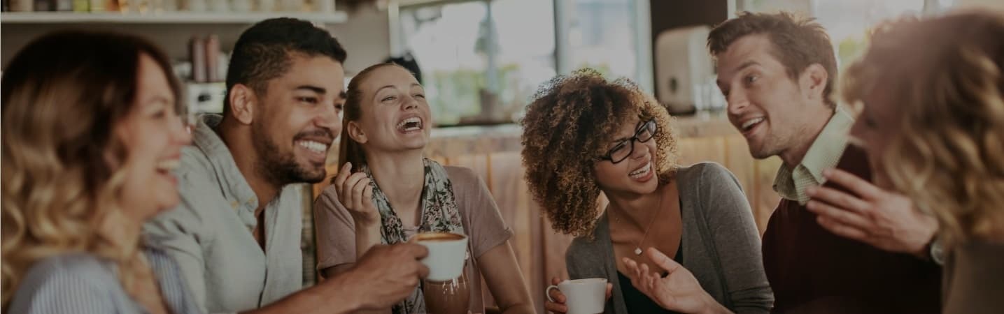 Friends having a cup of coffee