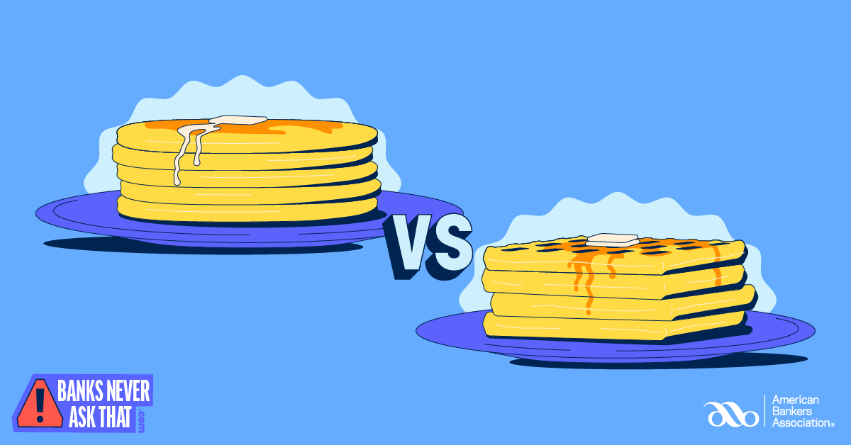 Image of pancakes vs waffles