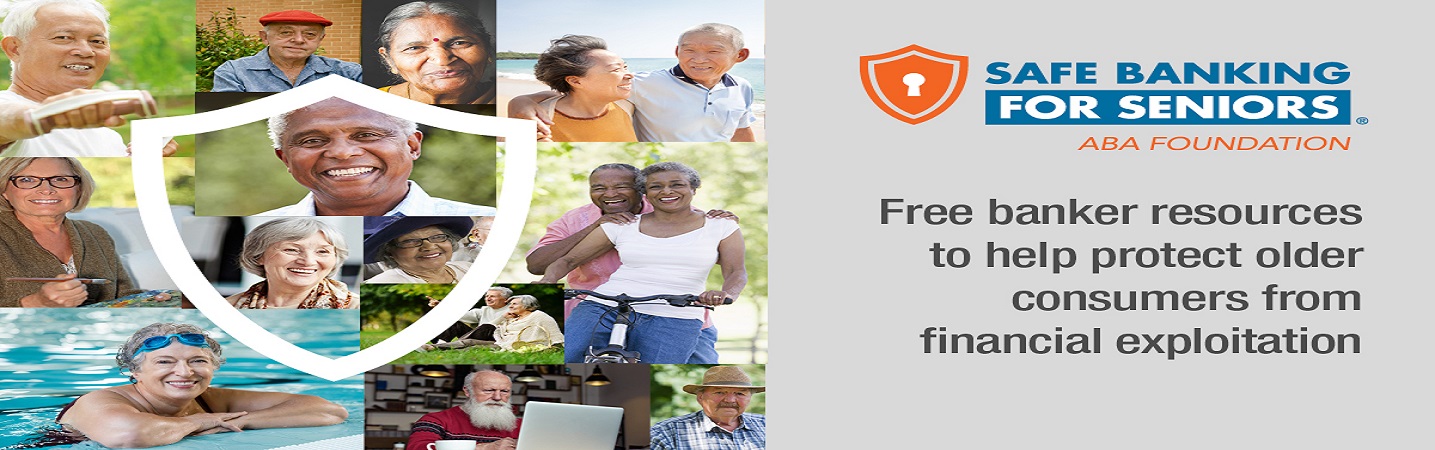 Safe banking for seniors campaign image of senior citizens