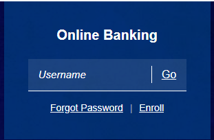 screenshot of first step for online banking enrollment