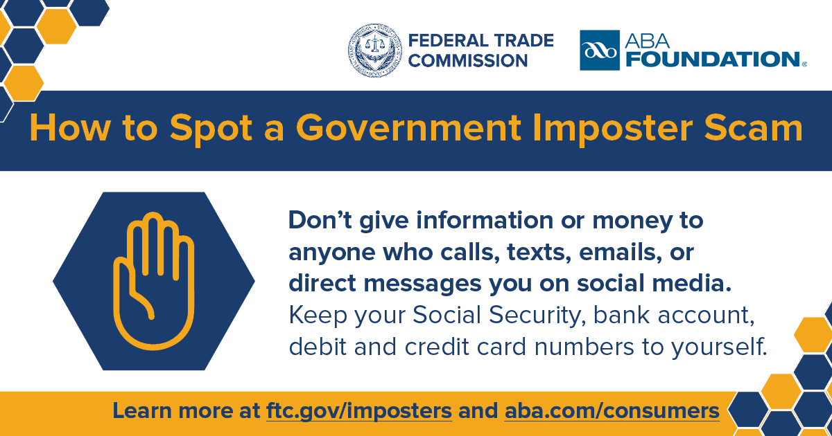 how to spot a government imposter scam infographic