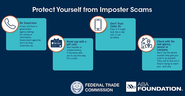 Proctect yourself from imposter scams infographic