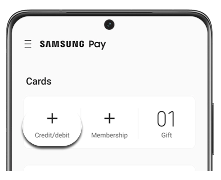 Samsung screenshot to add a card