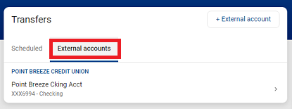 external account verification screenshot