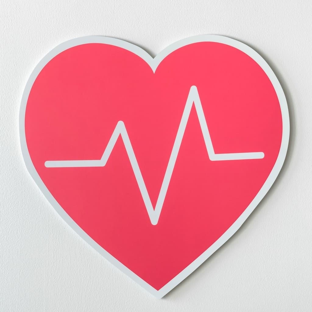 Image of a heart shape with an ekg line