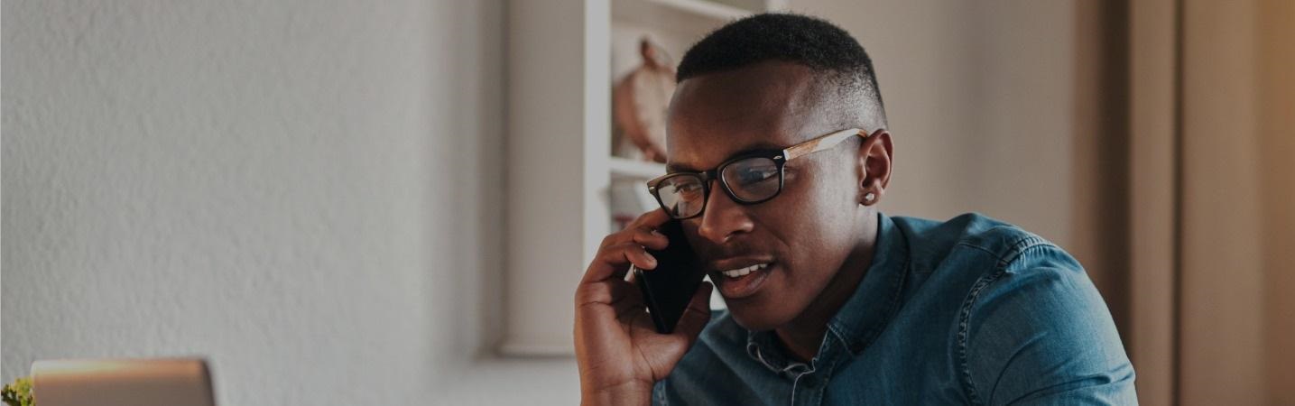 Man talking on phone