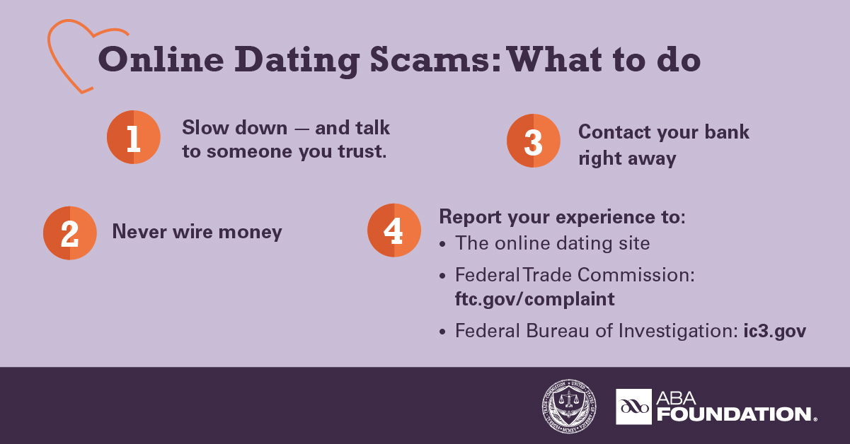 online dating scams infographic