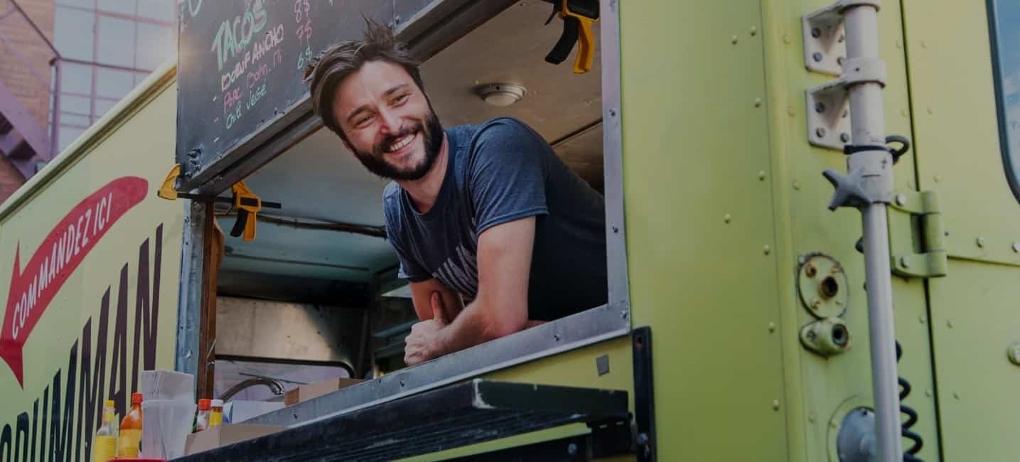 Male food truck owner